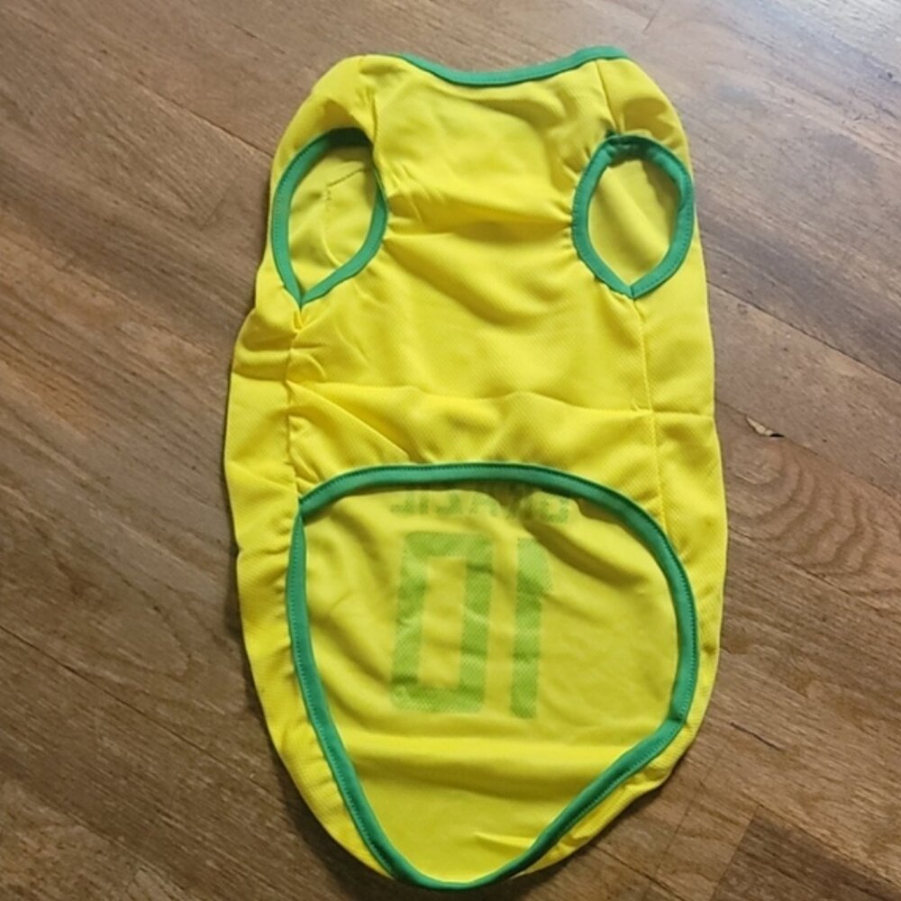 Brazil Inspired Yellow & Green Dog Jersey - Picture 3 of 6